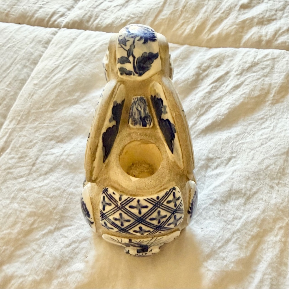 Vintage Nancy Lopez 1980 Mosaic Ceramic Rabbit Candle Holder - Picture 5 of 6